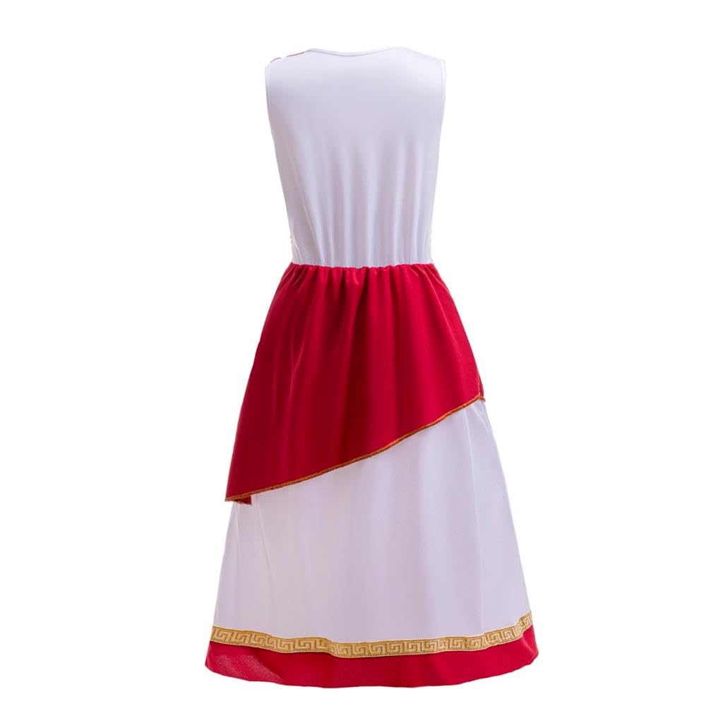 Lito Angels Ancient Roman Greek Goddess Costume Fancy Dress Up Outfits Set including Gold Laurel Headband for World Book Day Kids Girls Age 9-10 Years - Image 3