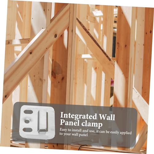 Image of Angoily 100pcs Heavy Duty Stainless Steel Picture Hangers Integrated Wall Panel Clamps for Easy Installation of Frames Mirrors and Art Bamboo Walls