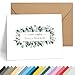 Personalized Stationery Note Cards with Envelopes – Custom Name With optinal Greeting,12 Flat or Folded Cards & Colored Envelopes Crush Resistant Packaging (Eucalyptus)