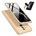 Produktbild DYGG kompatibel mit hülle für Huawei Mate 20 lite hülle,360 Grad Schutz Schutzhülle Ultra dünn Soft PC Hartgummi handyhülle Case Cover + Displayschutzfolie - Gold