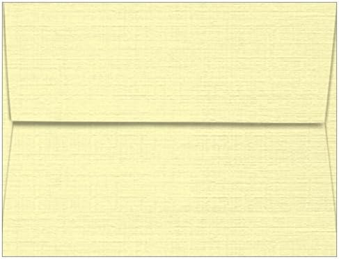 Baronial Ivory Envelopes - A2 Classic Linen 4 3/8 x 5 3/4 Straight Flap 80T, 1000 Pack