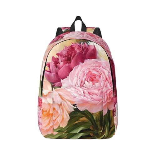 Sac à dos de voyage pivoine idéal pour les cours et les sorties en ville