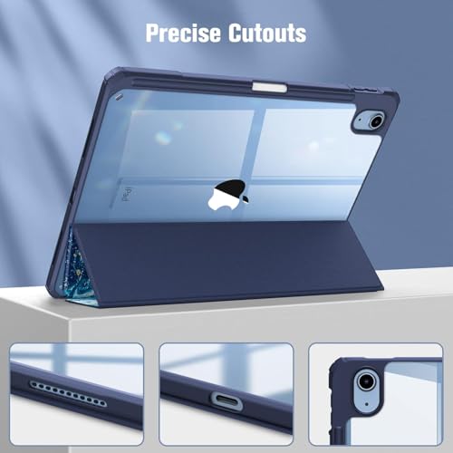 Image of MOCA Case for iPad A16 11th Gen 11 Inch 2025 & iPad 10th Gen 10.9 Inch 2022, Clear Back Cover, TPU Shockproof Frame, Auto Wake Sleep, Slim Transparent Protective Tablet Case(Sandy Wave)