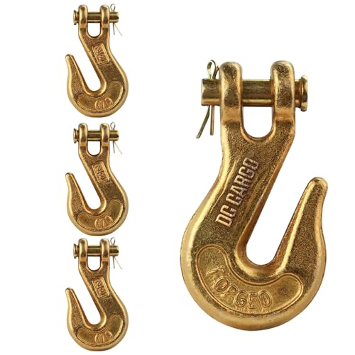 DC Cargo Mall 3/8 Clevis Hook - Super Strong G70-4 Pack – Heavy Duty Chain Hooks 3/8 - for Trailer Truck Transport - 6,600 lbs