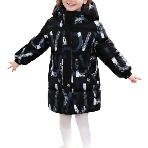 Girls Warm Winter Coat Thickened Trench Coat Long Quilted Padded Jacket