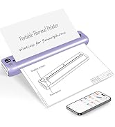 Rongta Portable Printer Wireless for Travel, Bluetooth WiFi Inkless Thermal Printers for 8.5" x 1...
