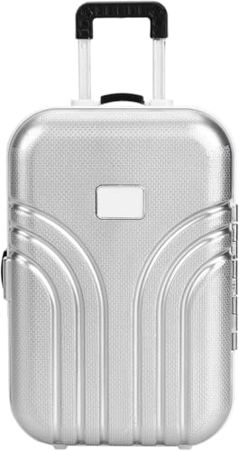 Mini Travel Suitcase Toy - Doll Rolling Luggage with Open/Close Function, Carry-On Simulation Trolley Case for Kids & Collectors