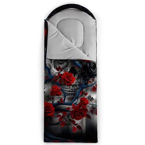 Image of QOOMO Ball Flower Camping Sleeping Bags,3 Season Warm & Cool Weather,Lightweight,Waterproof Sleeping Bags for Adults & Kids,Traveling,and Outdoors,Camping Gear Equipment