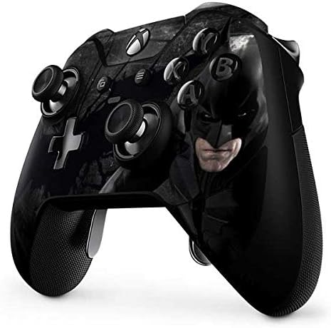 Skinit Decal Gaming Skin Compatible with Xbox One Elite Controller - Officially Licensed Warner Bros Batman in Black Design
