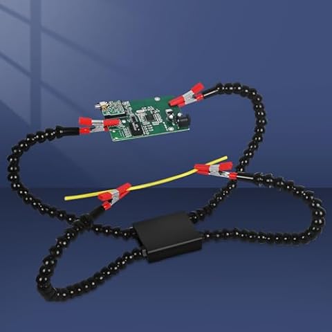 NEWACALOX Helping Hands Soldering Stand Clamp,No Hands Soldering Wire Clip Holder,5 Soldering Arms Wire Welding Clamps for Automobile Maintenance Repairing,Soldering (SS9-R4) Cover