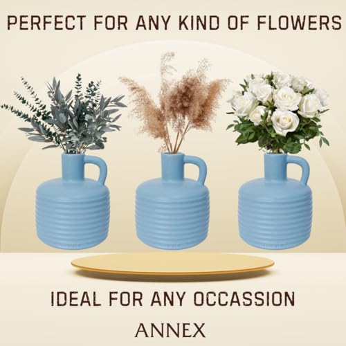 Ceramic Vase for Home Decor, Modern Decorative Vase for Flowers Vases for Your Ideal Shelf Decor/Table/Living Room/Kitchen/Office (Blue) - Image 6