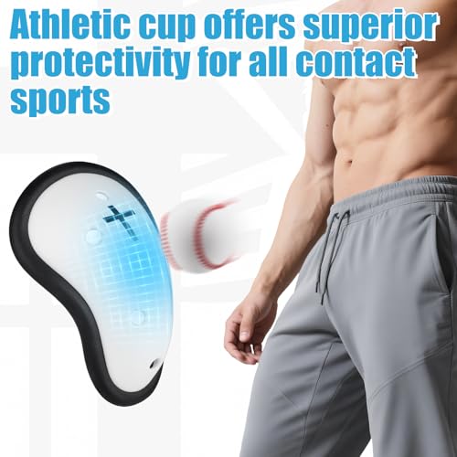 Athletic Cup for Men Baseball Cup Protective Supporter Men\'s Sports Protection for Football Rugby Comfort Fit MMA Lightweight with Cross Design (Medium)