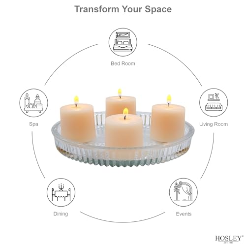 Image of Hosley Set of 72 Unscented Ivory Votive Candles - Bulk Pack, Clean-Burning, Long-Lasting 10-12 Hour Burn Time - Ideal for Weddings, Home Decor, Spa, and Events
