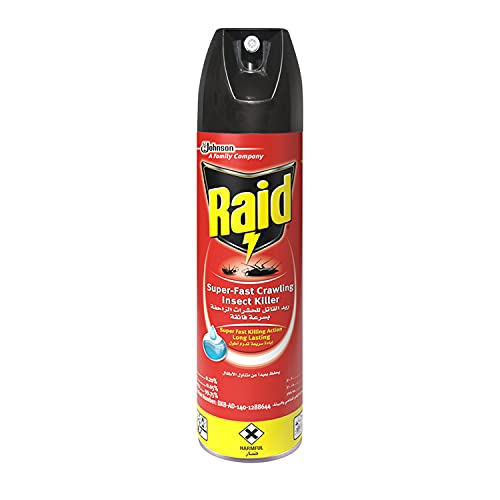 Raid Crawling Insect Killer Aerosol Spray Super-Fast Knockdown Action Long Lasting Insect Control No Harsh Smell 300ml