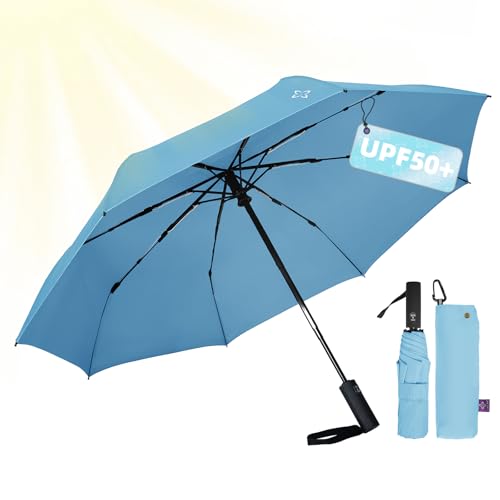 LILAC UV Sun Umbrella for Sun Protection & Rain, Compact Travel W...