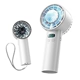 【2026年夏モデル】 携帯扇風機 冷却プレート ハンディファン 6000mAh大容量 100無階段風量調節 大風量 接触冷感 クーラー機能 手持ち扇風機 静音 強力 軽量 卓上扇風機 Type-C充電 LEDディスプレイ 軽量 ストラップ付き 長時間稼働 熱中症対策 スポーツ観戦/オフィス/アウトドアなどに適用 ギフト (ホワイト)