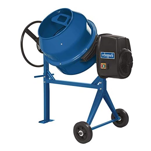 Trapano Scheppach Miscelatore per calcestruzzo MIX140 (550 W, capacità 140 L, velocità 26,6 min-1, durevole e robusto, ruote dentate in ghisa)