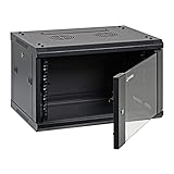 AEONS 6U Professional Wall Mount Network Server Cabinet Enclosure 19-Inch Server Network Rack 16-Inches Deep Black