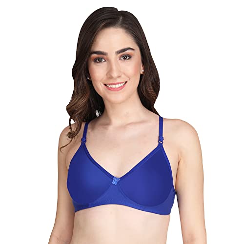 Image of Women Non Padded Bra - Made of Pure Cotton Full Coverage Non Wired Soft Cup for T-Shirt Saree Dress and for Everyday