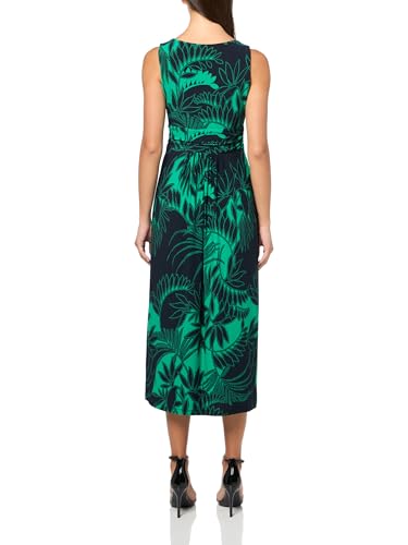 Image of Tommy Hilfiger Women's Sleeveless Surplice Neck Jersey A-Line Midi Dress