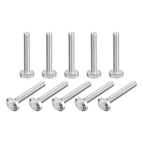 uxcell T-Slot Bolts, 10pcs M5x35mm T Slot Drop-in Stud Sliding Bolts 304 Stainless Steel T Shape Screws for T Track