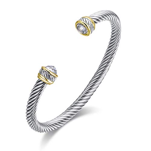 Ofashion Crystal Cable Bracelet Designers inspired Cuff Bracelets for Women