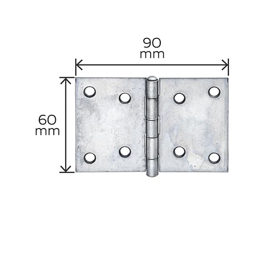 Alberts 361280 Scharnier | breit | Edelstahl | 60 x 90 mm