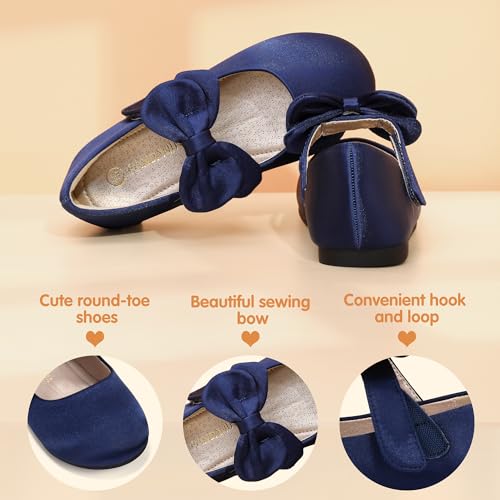 Image of PANDANINJIA Toddler Dress Shoes Flower Girls Ballet Flats