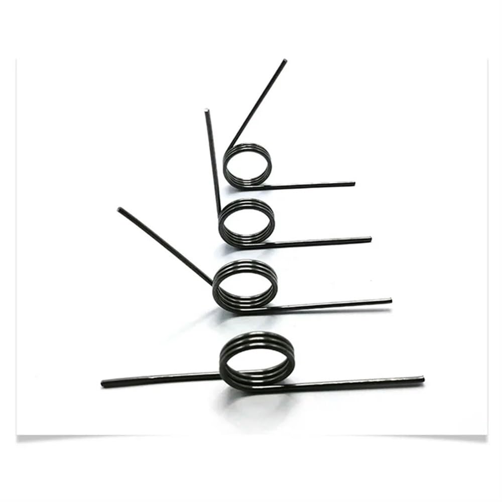 SellGood Metal Springs 10pcs 65Mn Steel Rust Resistant V-shaped Spiral Torsion Spring WD 1.2mm Angle 60 90 120 180 Degrees Metal Springs(60 Degrees,6 LAPS_7MM)