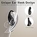 Open Ear Headphones,Over Ear Earbuds with Ergonomic Earhook,Bluetooth Headphones 5.4 with Smart Digital Display,40H Playtime,IPX6 Waterproof,Touch Control Operate Fit Cycling,Running,Workout(Black)