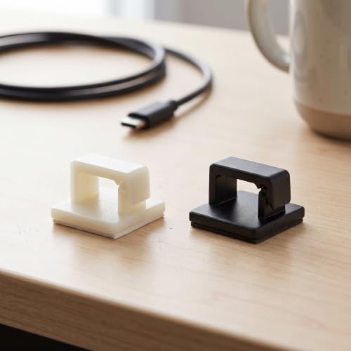 Clips para cable autoadhesivos para escritorio, organizador de cables para datos y USB, para cables pequeños miniatura 4