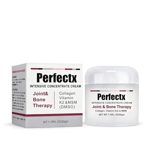 NATUREGURU Perfectx Joint & Bone Support Cream 50g Intensive Concentrate with Collagen Vitamin K2 & MSM Topical Body Care Cream 1Pack