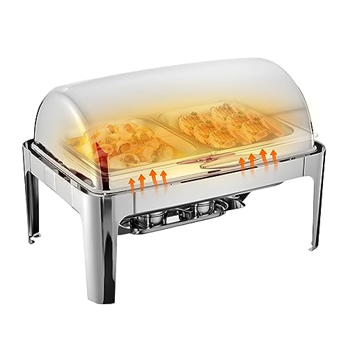 Susoso Speisewärmer 201 Edelstahl Buffetwärmer mit 2 Alkoholkocher für Buffets Hotels Hochzeiten Partys Bankette und andere Aktivitäten – Bild 3