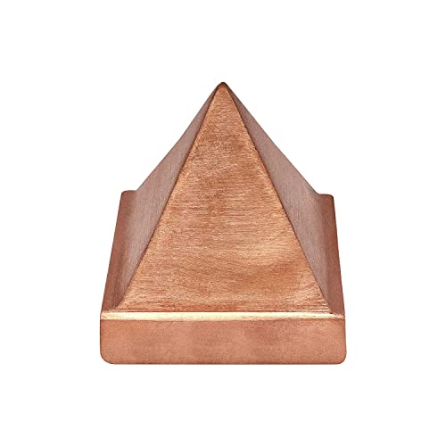 Image of Copper Pyramid | Vastu Remedy | Copper Solid Pyramid | Yantra for Healing | Pyramid for Positive Energy (Pack of 1)