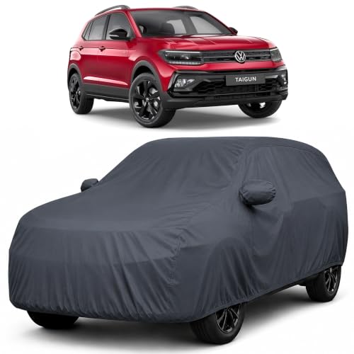 Image of Autofact Premium Car Cover for Taigun | All Weather Waterproof Full Body Car Cover | Light-Weight Triple-Stitched Outdoor Shield with UV Protection, Dustproof & Heat-Resistant