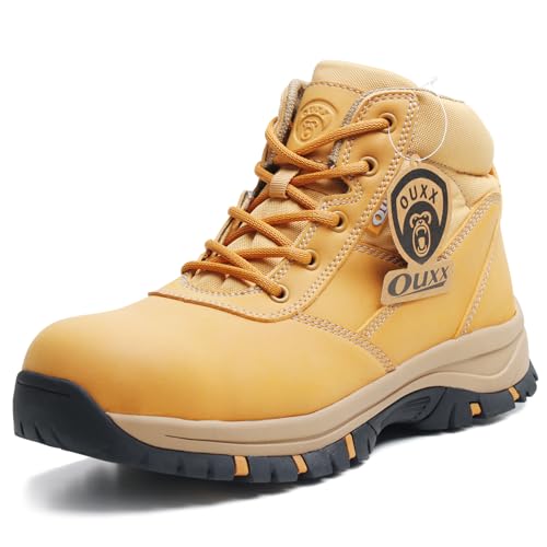 Image of Men's 5 inch Waterproof Steel Toe Work Boots, Side Zip Safety Shoes OX2518 | Insulated, Puncture Resistant