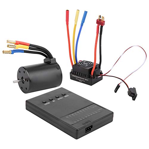 3100 KV RC Car Brushless Motor, tarjeta de programación portátil CNC mecanizado 1/10 RC Car Brushless Motor preciso diseño para 1/10 RC Car