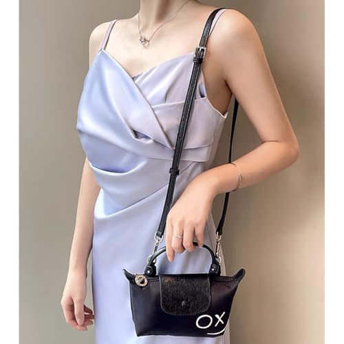 Image of Leather Purse Straps Replacement Shoulder Strap Leather Adjustable Crossbody Strap Suitable for Long champ Handbags