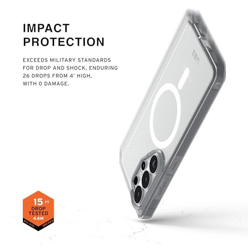 Image of Urban Armor Gear UAG Designed for Galaxy S26 Ultra 5G Case, DOT - Compatible with Magnetic Charging Slim Transparent Rugged Military Drop Tested Protective Cover - True Clear Ice /Ash