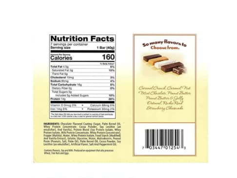 Miniatura 2 de HealthyWise - Barras dietéticas altas en proteínas, sin gluten, bajas en colesterol, bajas en sodio, bajas en azúcar, compatibles con proteínas