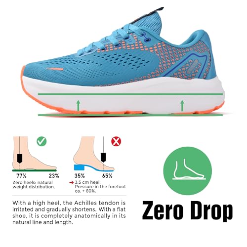JACKSHIBO Wide Toe Box Shoes for Men Arch Support Shoes Wide Width Sneakers for Running Walking Athletic Tennis Orthopedic Plantar Fasciitis Workout with Thick Cushioned Zero Drop Sole3