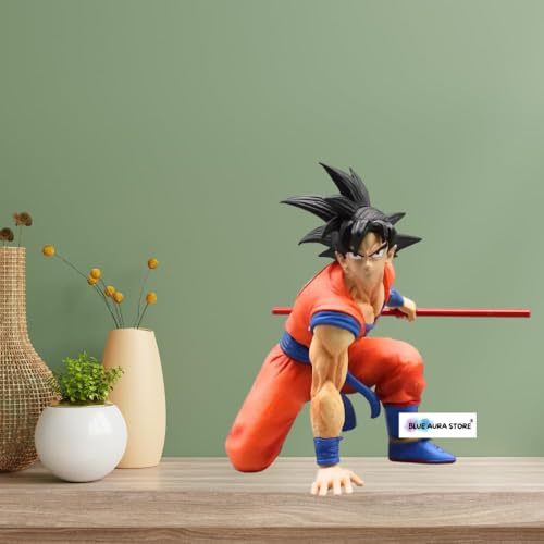 Image of Blue Aura Anime Action Figure | Big Haevy Size | Height - 17cm Collectible Multicolour PVC | Go-k Bent Heavy
