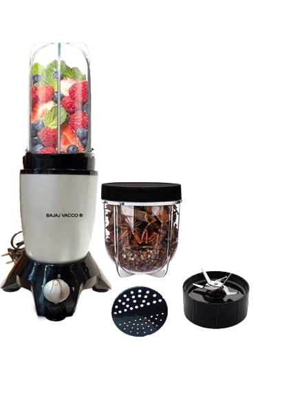 BAJAJ VACCO Polycarbonate Master Chef 1 Nutri Blender Mixer Grinder - 500 Watts (2 Jars 2 Blades) Sliver Grey-image-14
