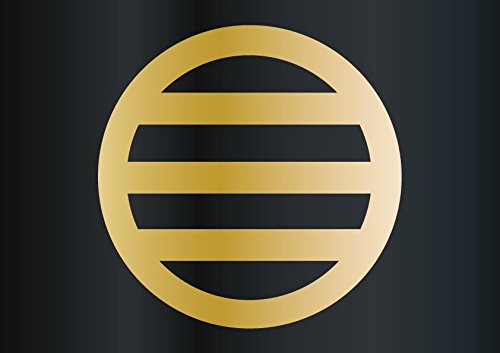 Amazon.co.jp: 家紋ステッカー 『 丸に三つ引き 』 屋外長期シート