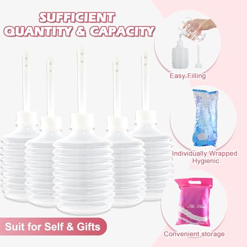 Image of 6PCS 200ml Enema Bulb Kit Enema Douche Disposable Vagina Cleaner Bottle Empty Douche Bottles for Women Men Water Bottle & Disposable Applicators