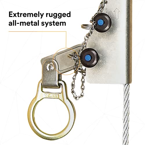 Image of 3M DBI-SALA 5000338 Vertical System Component, Manual Wire Rope Grab For Use On 3 /8 inch (9.5 mm) 7x19 Cable Lifeline, Silver