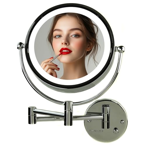 OVENTE Wall Mounted Lighted Makeup Vanity Mirror, 9