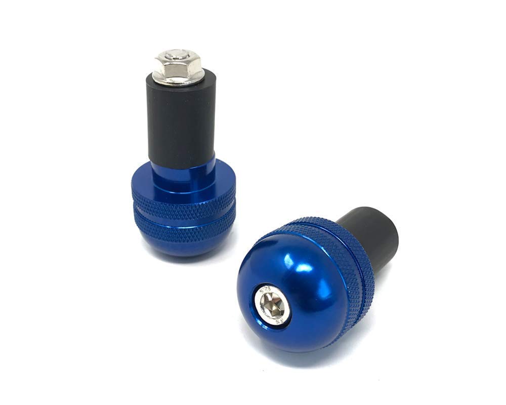 Moto Terminali Pesi Anodizzato Per 22mm 7/8" Manubrio - Blu