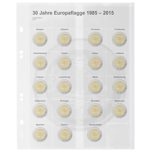 Hoja Lindner MU2E13 para monedas de 2 euros 30 Aniversario Bandera Europea