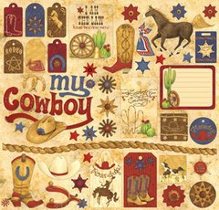 Creative Imaginations - Buckaroo Collection by Debbie Mumm - 12 x 12 Cardstock Stickers - Buckaroo
